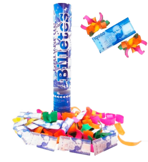Arriendo de Cañon Lanza Confeti Billetes